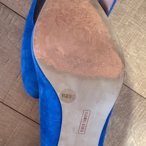 Vince Camuto Vibrant Blue Suede Heels - Picture 2 of 7